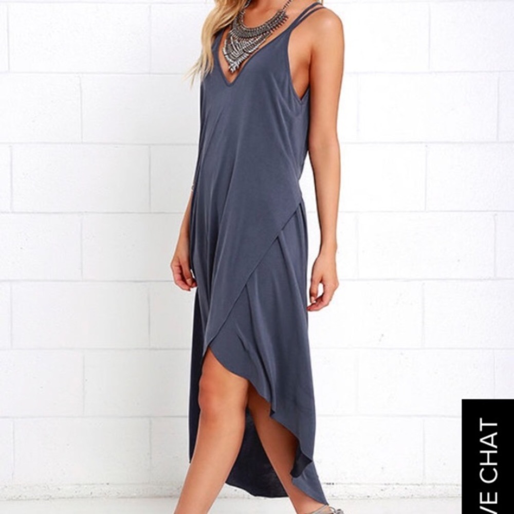 Lush Mood and Melody Lulus Dress Washed Blue